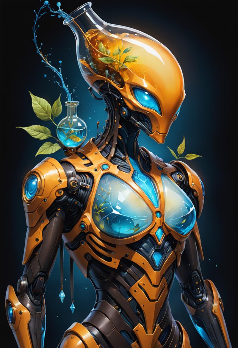 50394-3666302675-concept art An exoskeleton with a glass flask with an alien inside it.. _art work,_Style_ science fiction, dark fantasy, hyperre.png